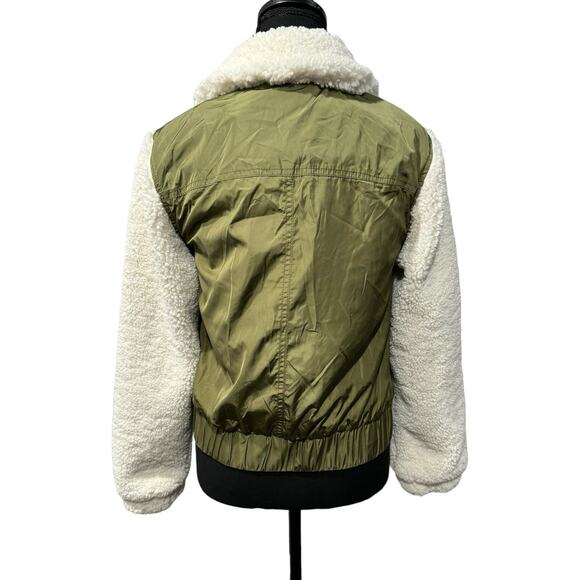 NWT! Blank NYC Take It Easy Faux Sherpa Aviator Jacket - Size XS - Picture 13 of 14